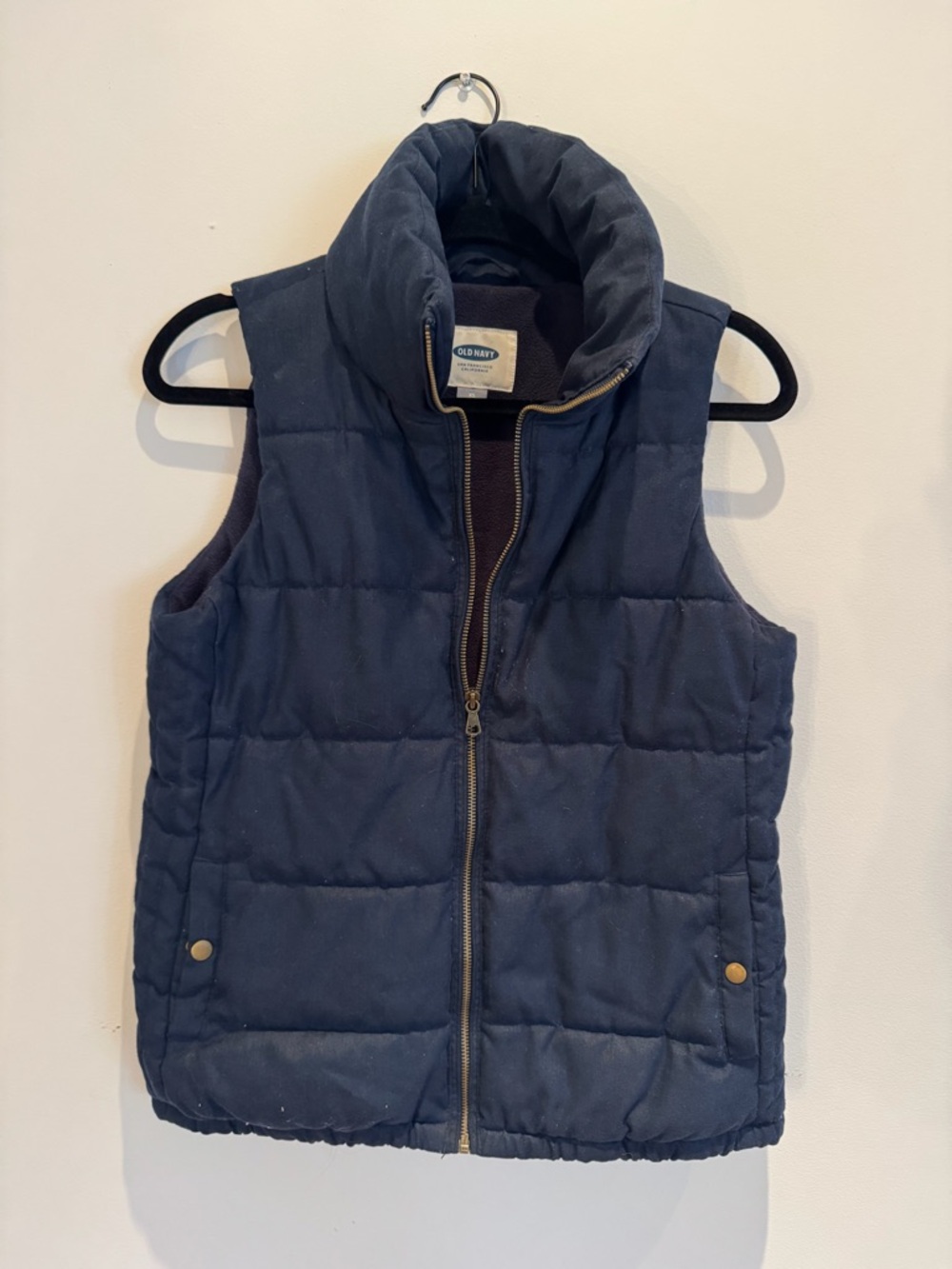 Old Navy Women’s Navy Blue Zip Up Vest, Size XS